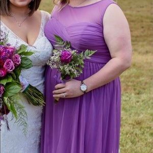 David’s Bridal Wisteria Bridesmaid Dress, Size 18